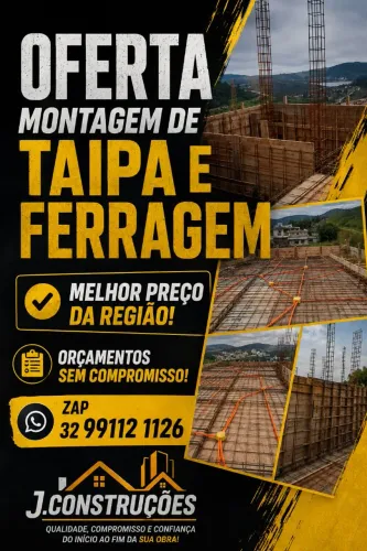 Taipa, alvenaria,  tudo pra sua obra