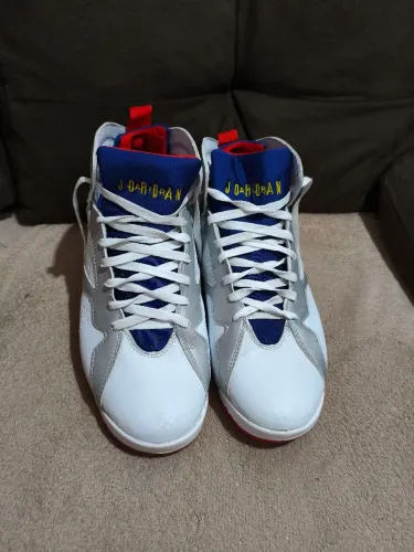 Réplica Tênis Jordan 7 Olympic semi-novo 43-44,<br><br>$150