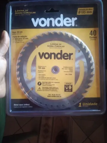 Disco de Serra circular Videa 40 dentes Vonder