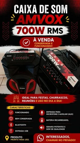 Caixa de som amvox
