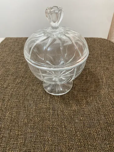 Bomboniere de Vidro com Tampa e Pé - Linda para Decoração