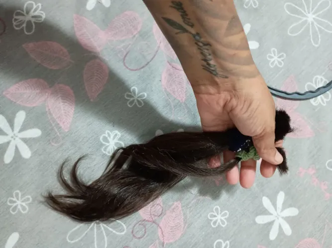 Cabelo humano 30 cm 