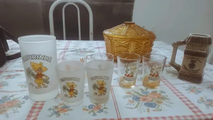COPOS CAIPIRINHA ANTIGO ITENS COLECIONADOR 6 UNIDADES