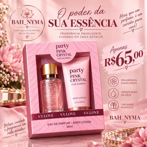 Kit mini perfume + hidratante 