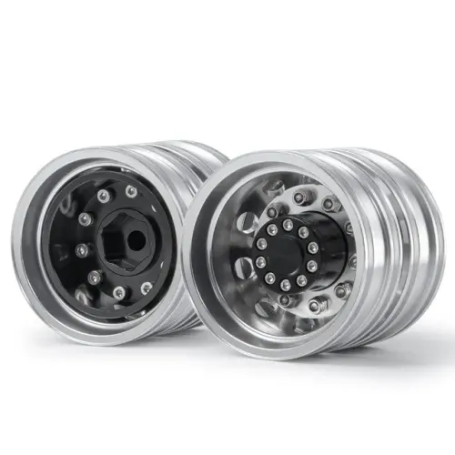 Roda Traseira de Alumínio para Truckmodelismo 1/14 RC Tamiya 2 PÇS Miniatura