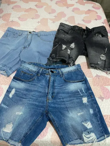 Short jeans masculino 