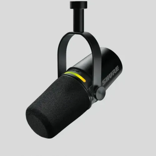 Microfone Digital para Podcast Shure MV7+