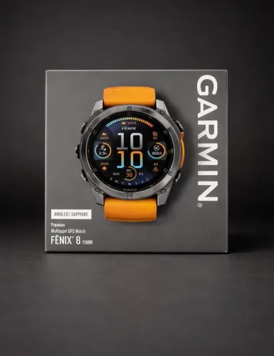 Garmin Fênix 8 51mm AMOLED - Preto/Natural Novo Lacrado Garantia Loja Física