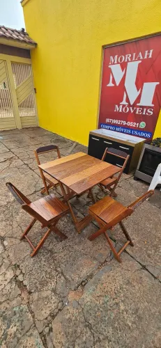 mesa madeira cadeiras 4 cadeiras dobrável ENTREGA GRÁTIS