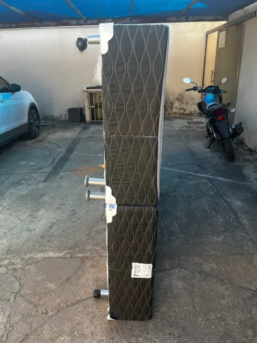 Oportunidade - Base Box Bipartida Eurosono Para Cama Queen - Bem Conservada