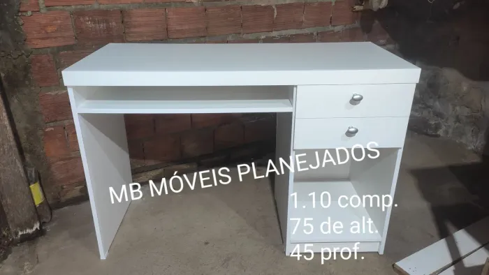 Mesa para Home office nova 100% MDF branco