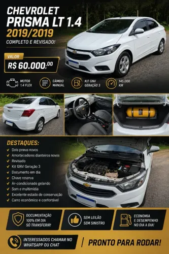 Chevrolet Prisma Sed. LT 1.4 8V Flexpower 4P 2019