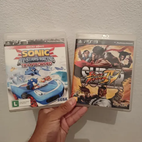 Jogos Playstation 3 originais- Street Fighter IV e Sonic all star racing