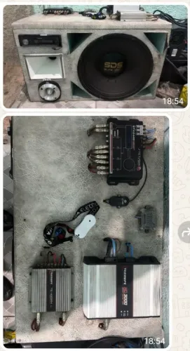 Caixa trio SDS 405 twitter Selenium fonte radio som etc