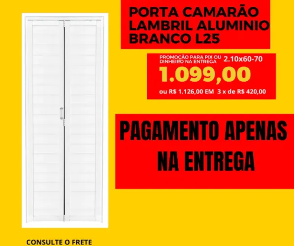 Porta Camarão Aluminio Lambril 2.10X80 - frete a/c