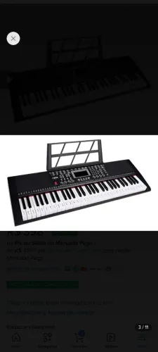 TECLADO MUSICAL PRATICAMENTE SEM USO