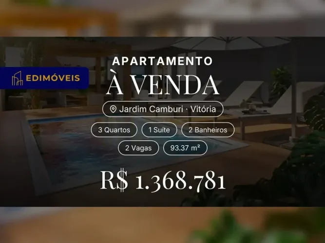 Jardim Camburi| Apartamento 3 quartos em condomínio, viva com qualidade de vida!