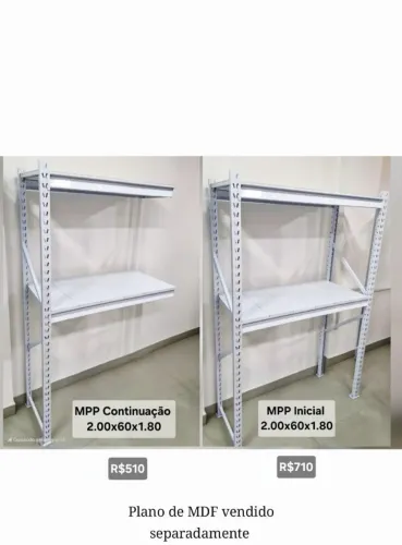 Mini Porta Pallet 2.00x0.60x1.80 Inicial c/02 Par Long.250Kg p/Mercado e Armazenagem