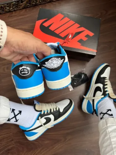 Tênis Nike Jordan Low x Travis Scott Azul ou Preto, Vários Tamanhos