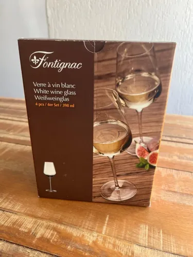 Jogo com 4 Taças para Vinho Branco Fontignac - Novas