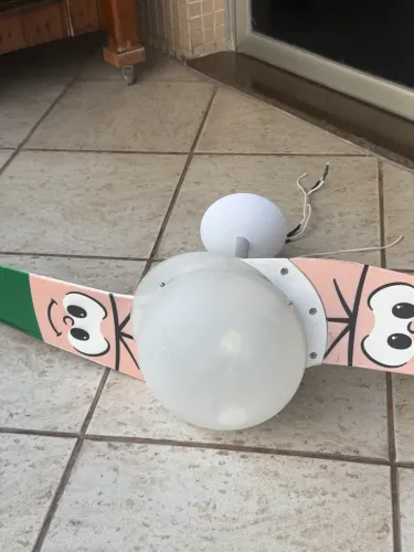 Ventilador de teto infantil Cebolinha com luminária