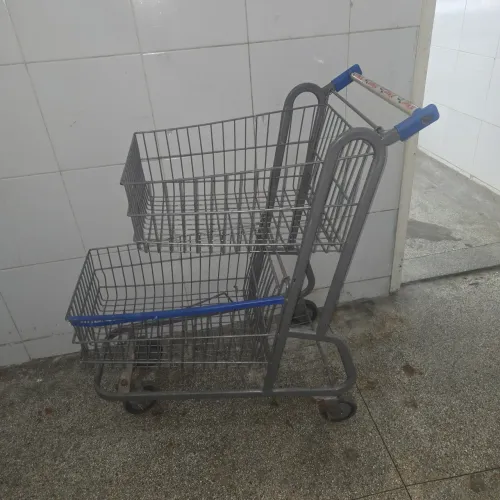 CARRINHO SUPERMERCADO ALTURA 1MT COMP CADA CESTA 0.60 CM