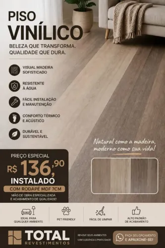 Piso vinílico em promoção