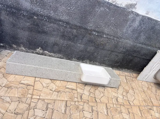 Bancada de mármore pia banheiro