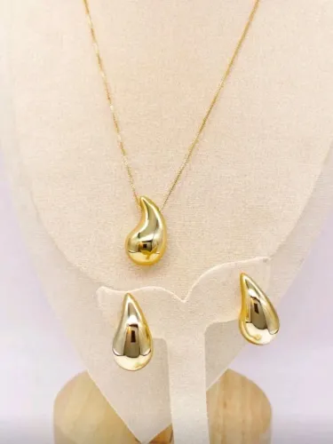 COLAR E BRINCOS OURO 18 GARANTIA PERMANENTE