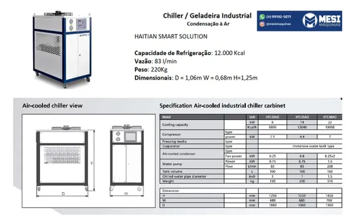 Chiller / Geladeira Industrial Condensação à Ar