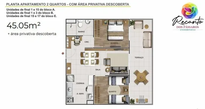 Joeasilva - Terraço de 62m² no Recanto das Emas c/ Lazer Completo (Unidade Exclusiva)