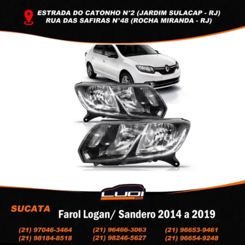 Farol Logan/ Sandero 2014 a 2019