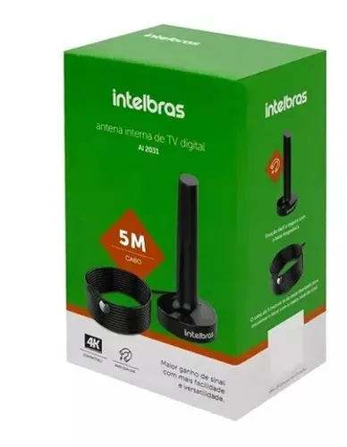 antena interna intelbras cabo 5m sinal digital 