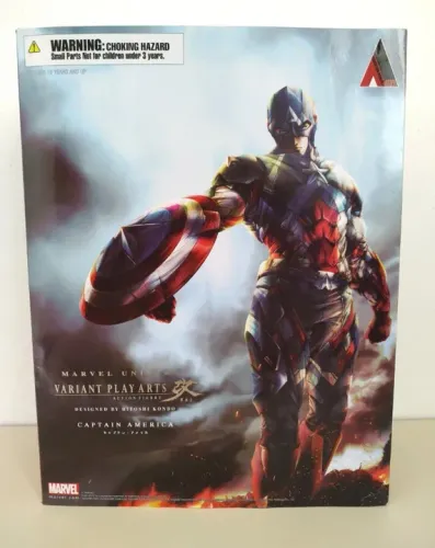 Caixa Capitão América Play Arts Kai