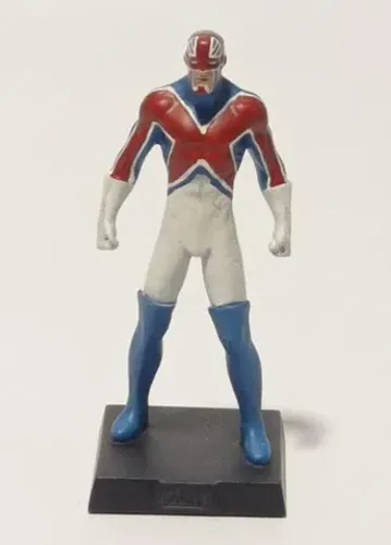 Miniatura Capitão Britânia Marvel Eaglemoss (caixa)