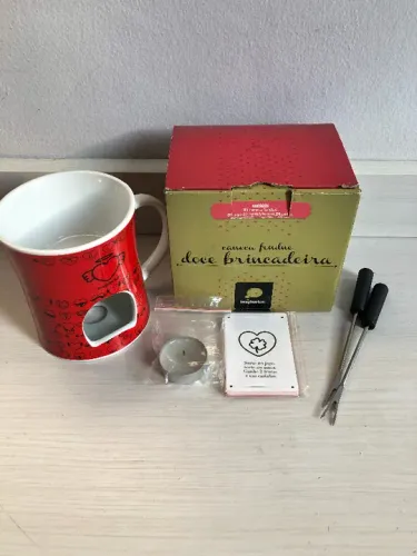 Caneca Fondue Casal + Cartas para brincar - Romance Amor - Imaginarium