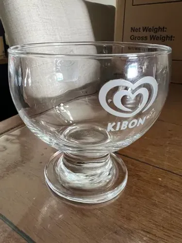 Taça de vidro de coleção sorvete Kibon carte dor fora de linha