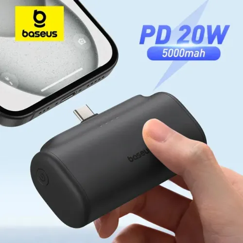 Powerbank BASEUS 5000mah 20w USB-C Portátil para iphone e android LANÇAMENTO NOVO LACRADO