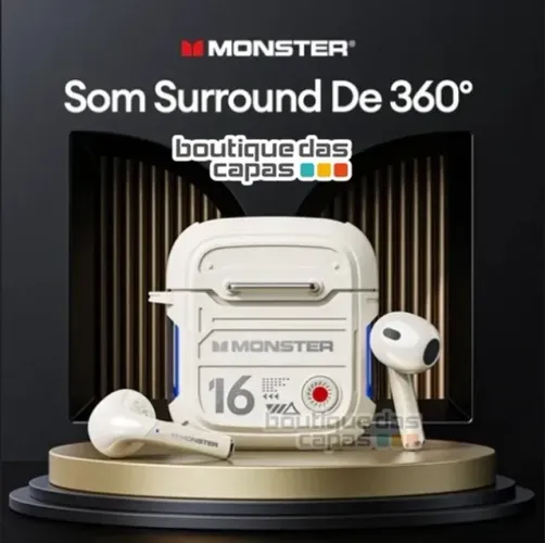 Fone de Ouvido Bluetooth gamer Monster XKT16 Som de Qualidade e Estilo em Qualquer