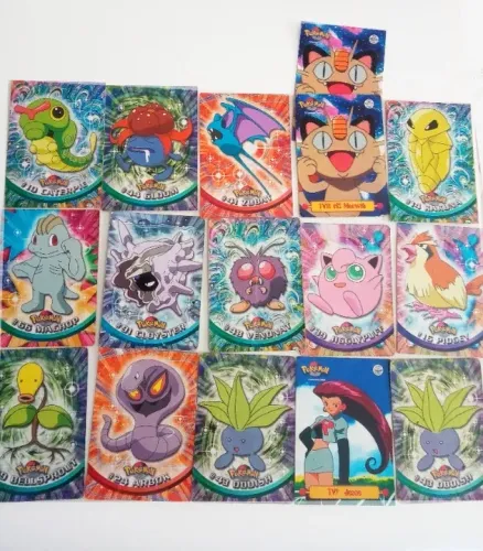 Cartas Pokémon Topps raridade 16 unidades