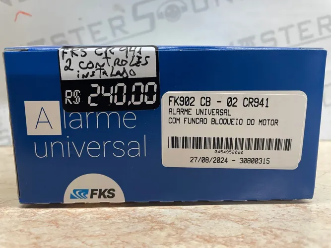 Alarme universal Fks cr941 2 controle instalado na hora