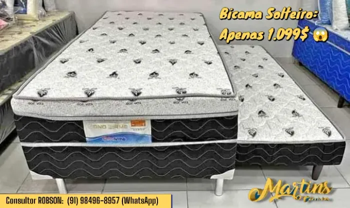 Bicama de Solteiro Molas Ensacadas 