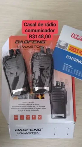 Rádio comunicador casal Baofeng