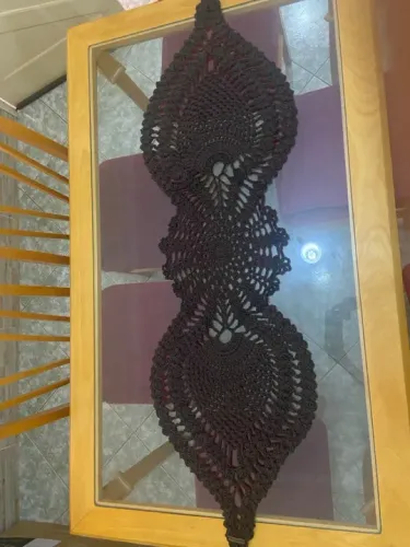 Caminho de mesa crochê 