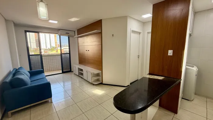 Apartamento na Ponta D' Areia, Mobiliado, Projetado, Climatizado