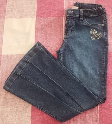 Calça jeans boca de sino - infantil