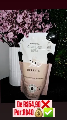 Loção Desodorante Hidratante Deleite 250ml - Cuide-se Bem O Boticário
