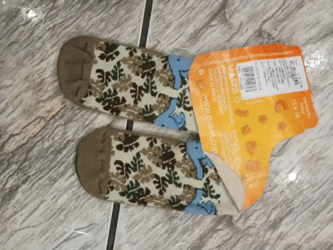 Meias Puket Bebê 15 a 18 -  tamanho Baby