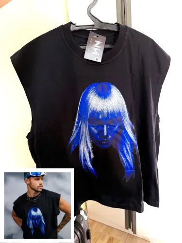Regata com estampa Azul Streetwear Y2K