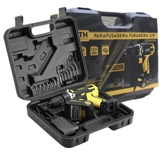 Parafusadeira/Furadeira 1500mAh Bivolt 12V C/ maleta e Acessórios